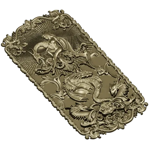 Драконица и Муза - рельефная 3D модель STL для ЧПУ