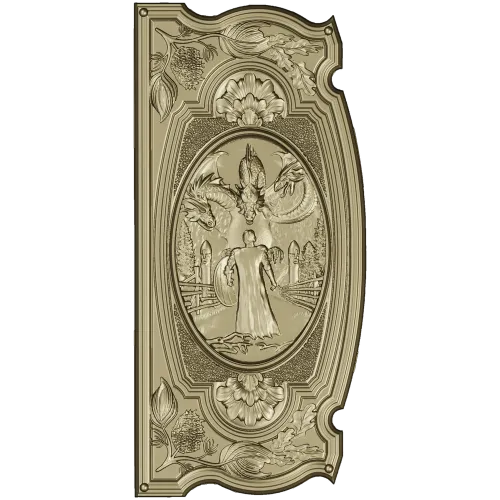 Guardian of the Kalinov Bridge - high-relief STL panel for CNC