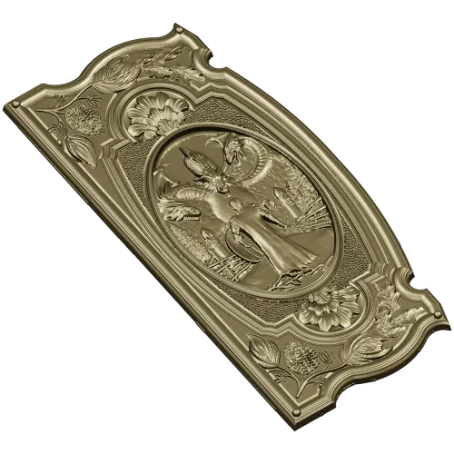 Guardian of the Kalinov Bridge - high-relief STL panel for CNC