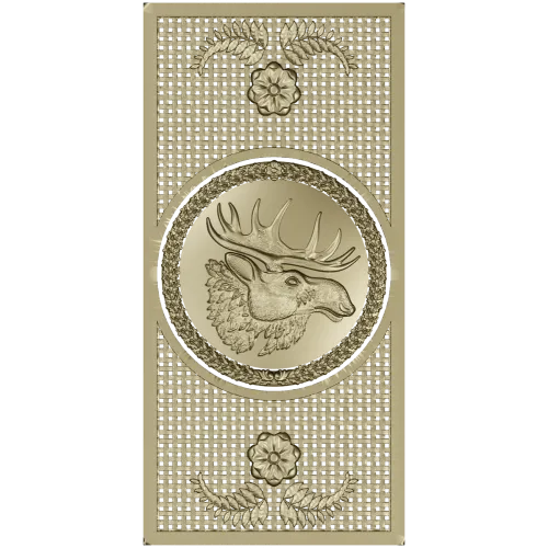 Elk Medallion Decorative Panel STL for CNC