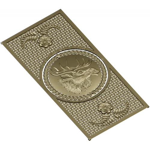 Elk Medallion Decorative Panel STL for CNC