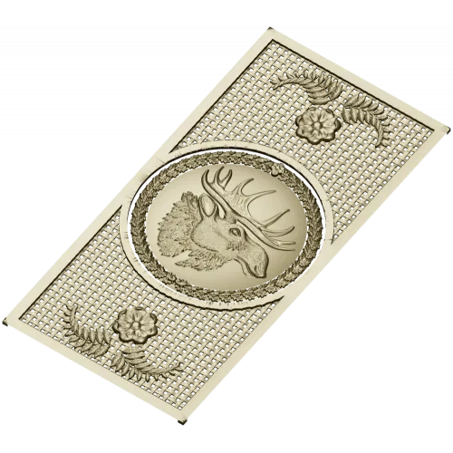 Elk Medallion Decorative Panel STL for CNC