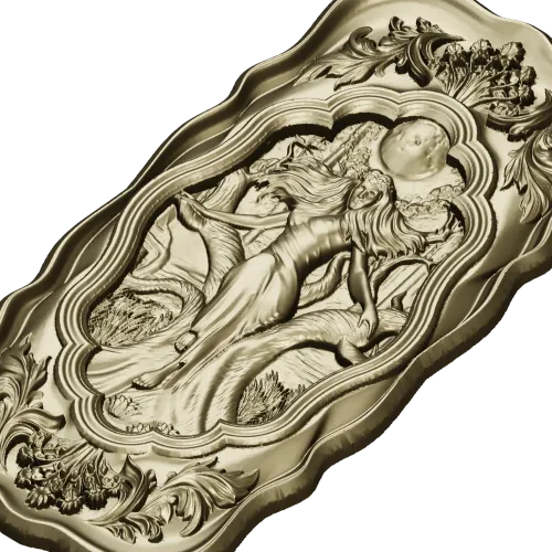 Moonlit Mara - Ornate Relief Panel STL for CNC