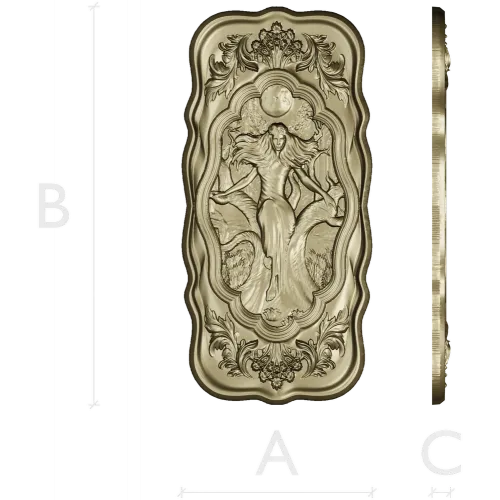Moonlit Mara - Ornate Relief Panel STL for CNC