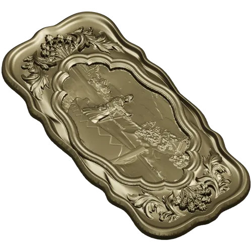 Ornate boatman relief stl model for CNC milling
