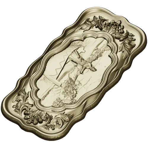 Ornate boatman relief stl model for CNC milling