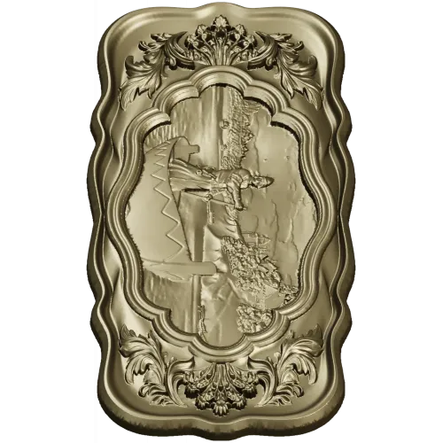 Ornate boatman relief stl model for CNC milling
