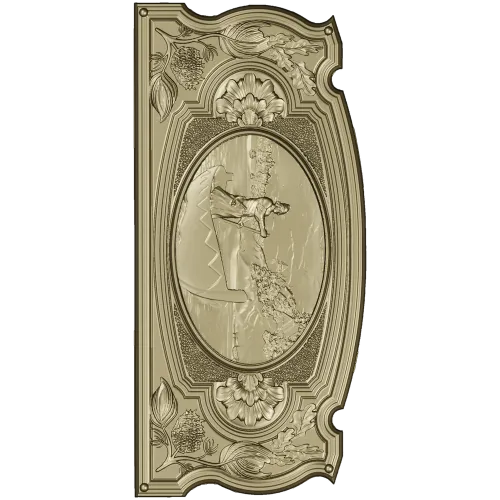 Boatman relief panel - STL 3D model for CNC carving