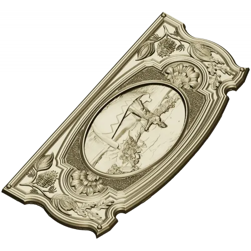 Boatman relief panel - STL 3D model for CNC carving