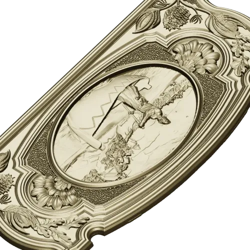 Boatman relief panel - STL 3D model for CNC carving