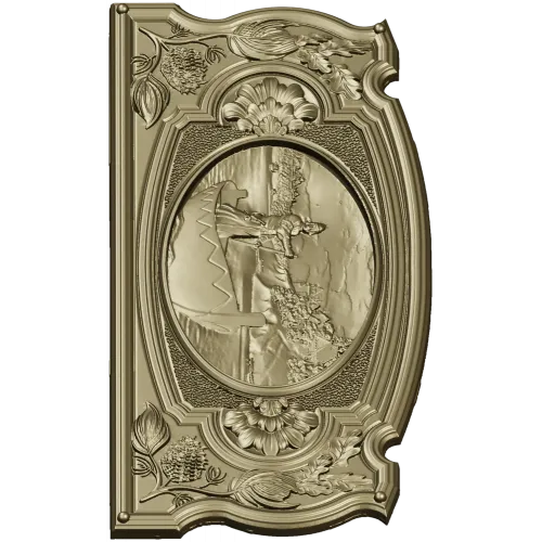 Boatman relief panel - STL 3D model for CNC carving