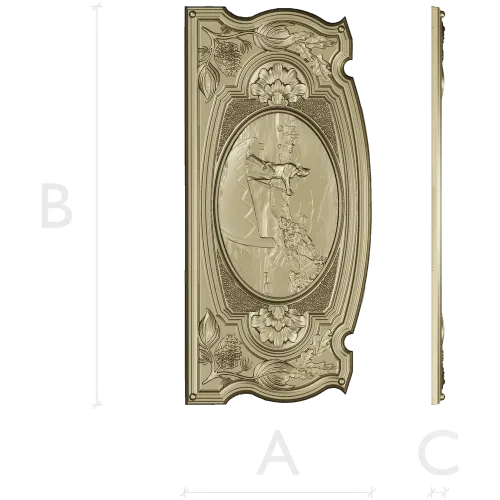Boatman relief panel - STL 3D model for CNC carving