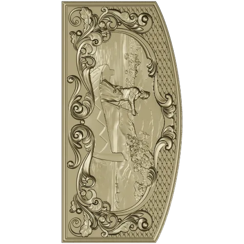 Boatman Relief Panel - Decorative 3D STL for CNC