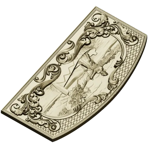 Boatman Relief Panel - Decorative 3D STL for CNC