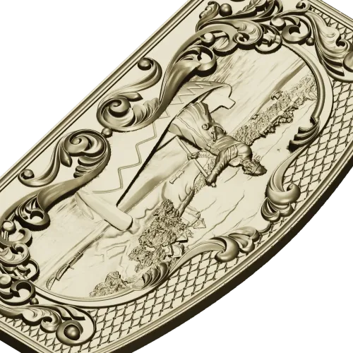 Boatman Relief Panel - Decorative 3D STL for CNC