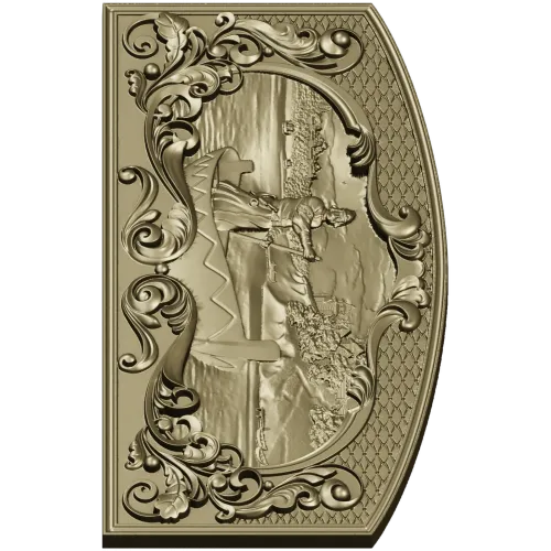 Boatman Relief Panel - Decorative 3D STL for CNC