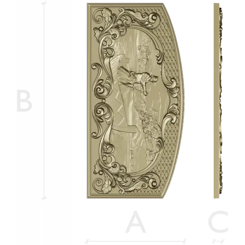 Boatman Relief Panel - Decorative 3D STL for CNC
