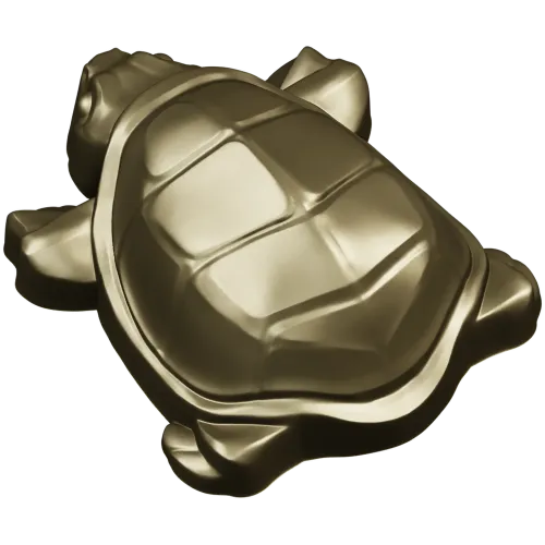 Turtle relief STL model for CNC wood carving