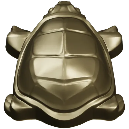 Turtle relief STL model for CNC wood carving