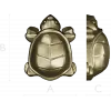 Turtle relief STL model for CNC wood carving