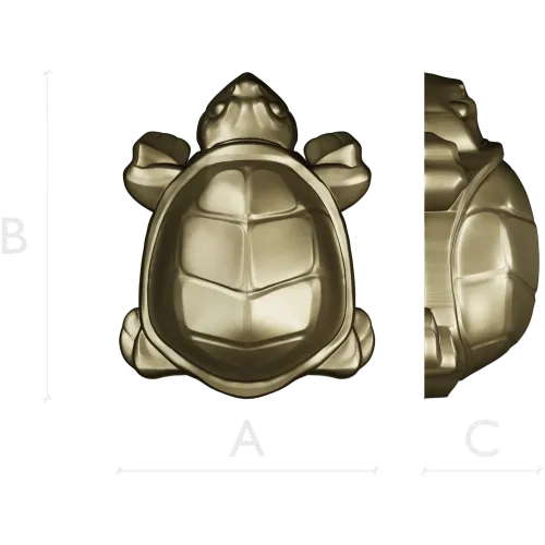 Turtle relief STL model for CNC wood carving