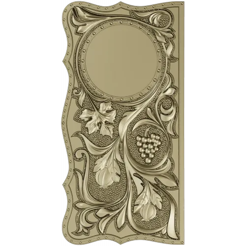Vine & Grape Backgammon Panel - STL 3D Model for CNC
