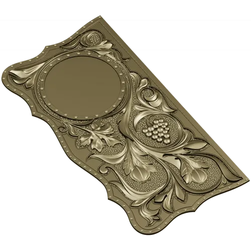Vine & Grape Backgammon Panel - STL 3D Model for CNC