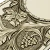 Vine & Grape Backgammon Panel - STL 3D Model for CNC
