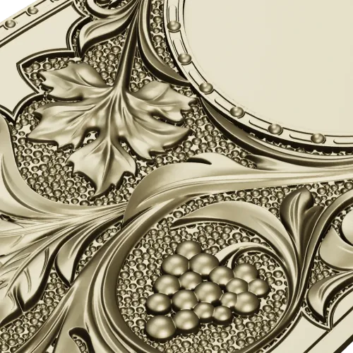 Vine & Grape Backgammon Panel - STL 3D Model for CNC