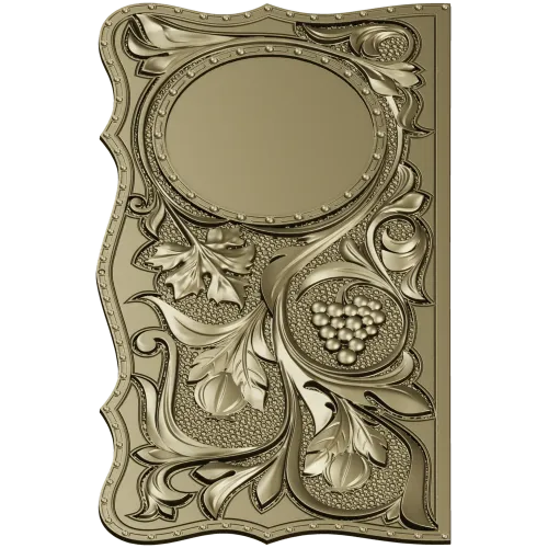 Vine & Grape Backgammon Panel - STL 3D Model for CNC