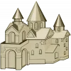 Каменная крепость - 3D панель STL для ЧПУ