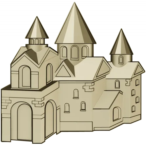 Каменная крепость - 3D панель STL для ЧПУ
