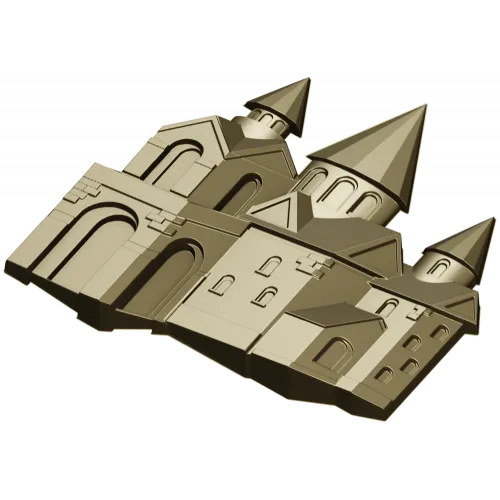 Каменная крепость - 3D панель STL для ЧПУ