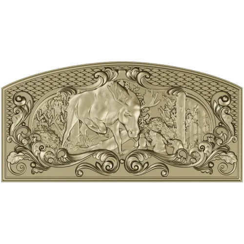 Moose Hunt Relief - STL 3D model for CNC milling