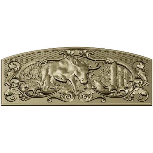 Moose Hunt Relief - STL 3D model for CNC milling