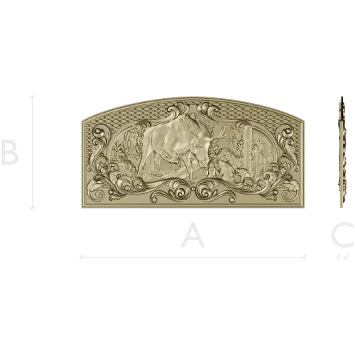 Moose Hunt Relief - STL 3D model for CNC milling