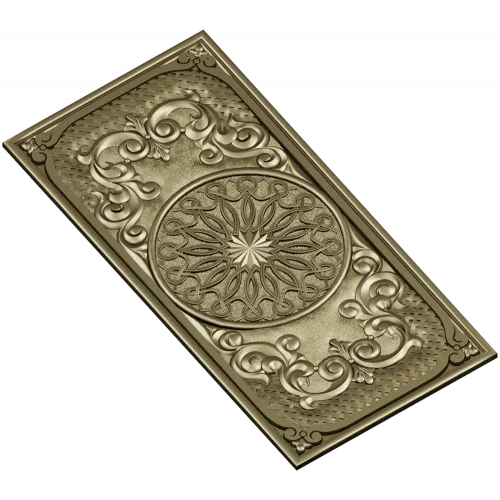 Ornamental Backgammon Panel 3D STL for CNC Milling