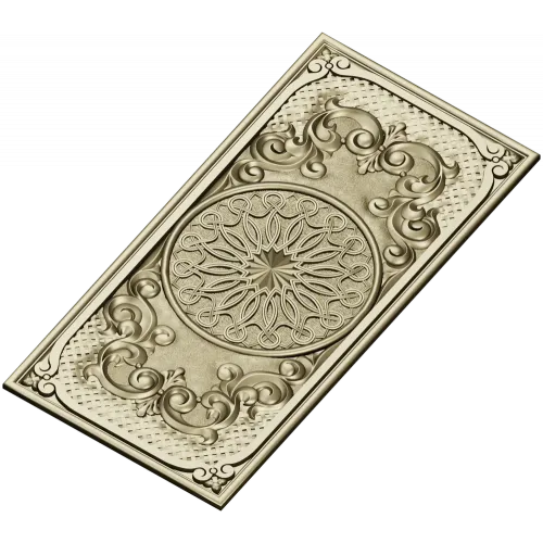 Ornamental Backgammon Panel 3D STL for CNC Milling