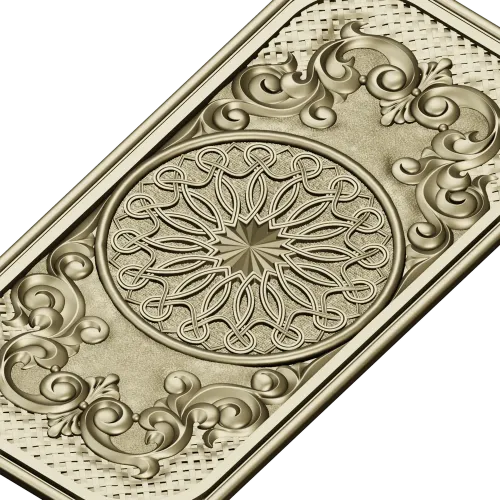 Ornamental Backgammon Panel 3D STL for CNC Milling