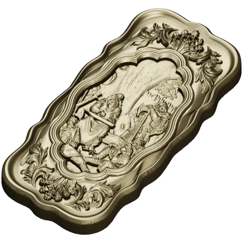 Song of Bayan - high-relief panel STL for CNC
