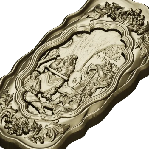 Song of Bayan - high-relief panel STL for CNC