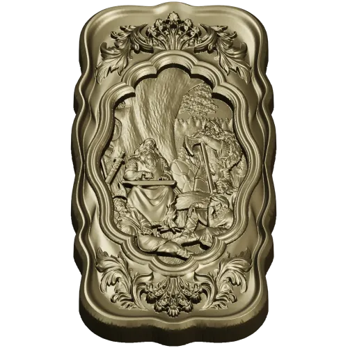 Song of Bayan - high-relief panel STL for CNC