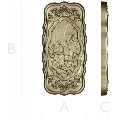Song of Bayan - high-relief panel STL for CNC