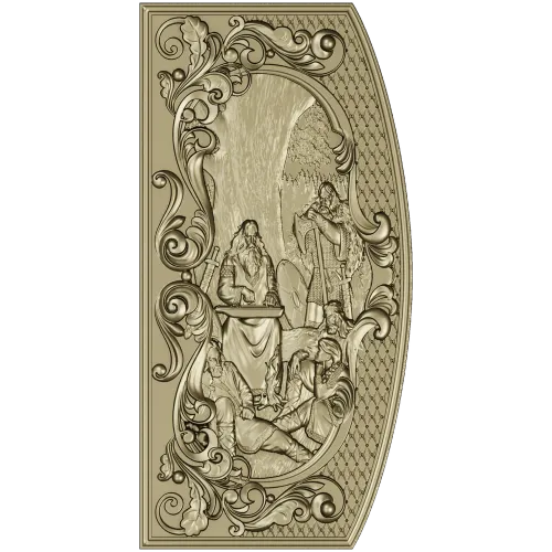 Song of Boyan - high-relief STL panel for CNC