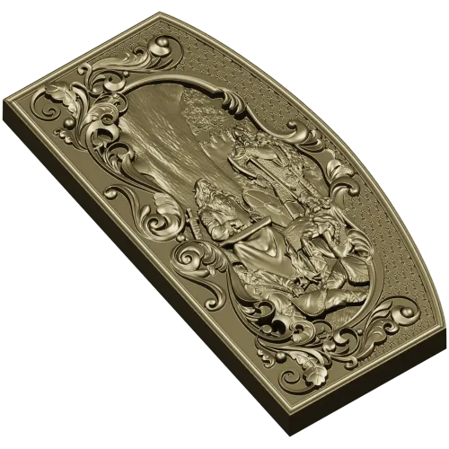 Song of Boyan - high-relief STL panel for CNC