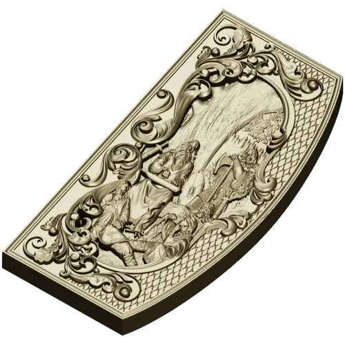 Song of Boyan - high-relief STL panel for CNC