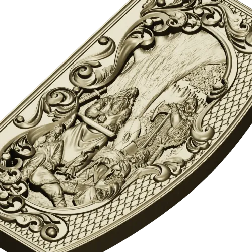 Song of Boyan - high-relief STL panel for CNC