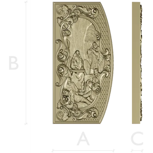 Song of Boyan - high-relief STL panel for CNC