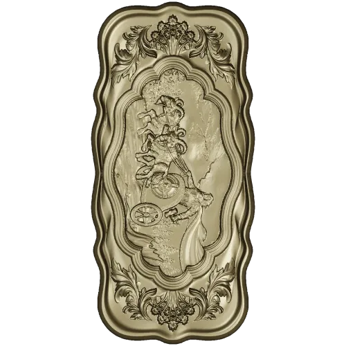 Chariot Journey baroque relief - STL 3D model for CNC milling