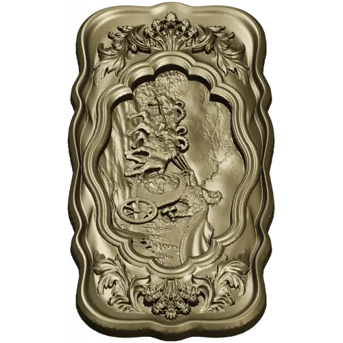 Chariot Journey baroque relief - STL 3D model for CNC milling
